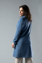 Cappotto 100% Cashmere modello "Uomo" - Azzurro