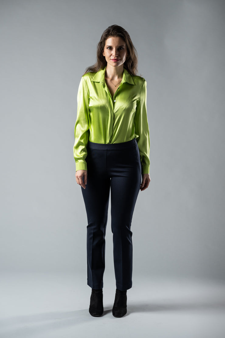 Camicia 100% seta elasticizzata - Verde