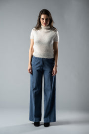 Pantalone "Comfort" velluto mille righe - Ortensia