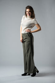 Pantalone "Comfort" velluto mille righe - Bosco