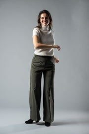 Pantalone "Comfort" velluto mille righe - Bosco